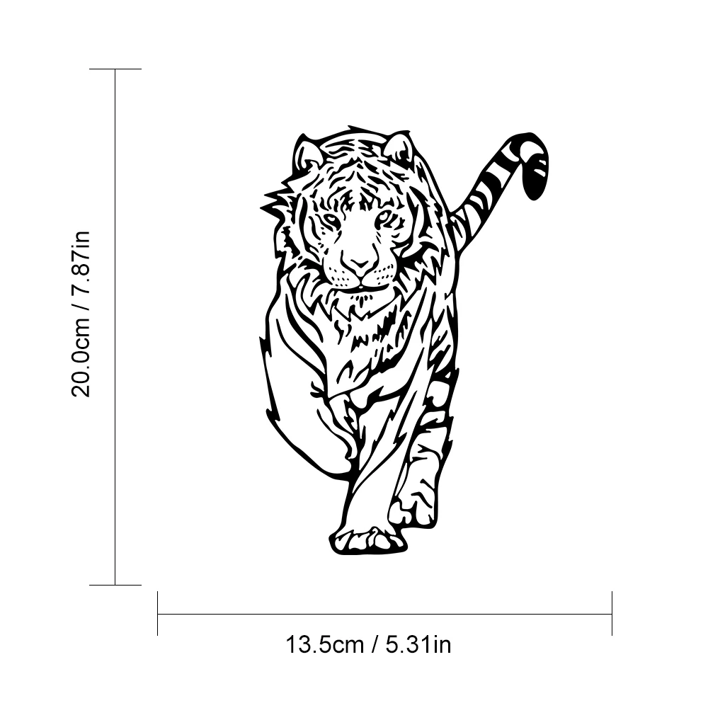 20x13.5cm Walking tiger Car Stickers and Decals for Auto Products Window Vinyl Sticker Accessories | Автомобили и мотоциклы