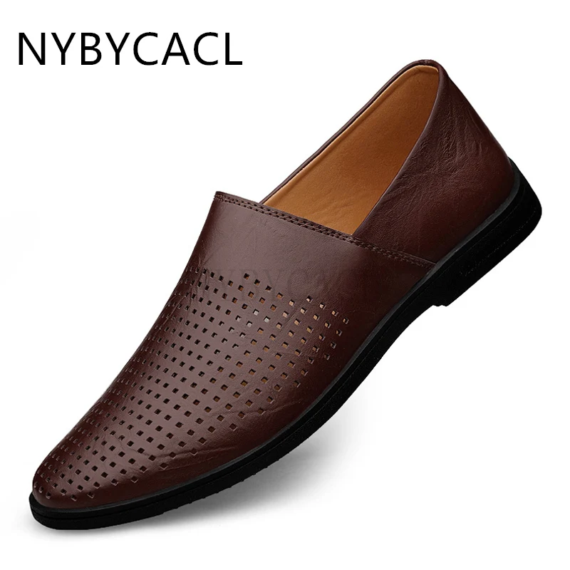 

Genuine Leather Men Casual Shoes Luxury Trendy Casual Slip on Formal Loafers Men Moccasins Italian Male Driving Shoes Fashion