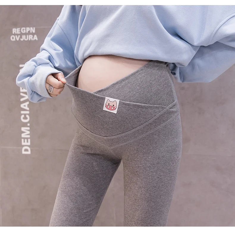 Весенние леггинсы с V-образным вырезом и низкой талией для беременных Осенняя