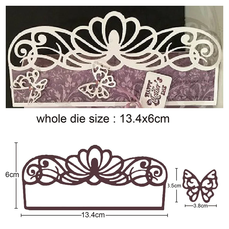 

Butterfly lace frame Metal Cutting Dies Crafts Stencils For Paper card Scrapbooking making Embossing Dies Cuts