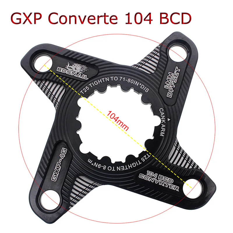 converter 4 claw JESSICA 170 шатун GXP 4/5 коготь велосипедная рукоятка MTB конвертер алюминиевая дорожная горная велосипедная цепь Запчасти для велосипедов аксессуары - Цвет: converter 4 claw