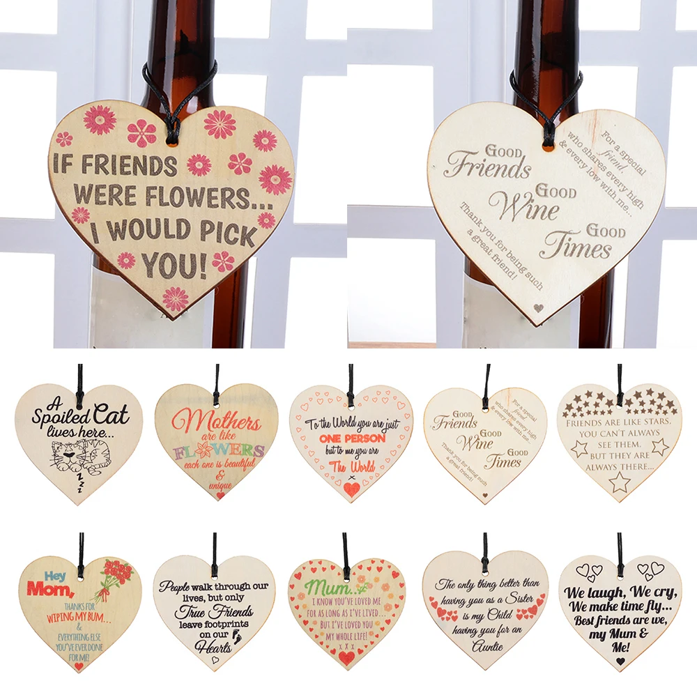 1 шт. Рождественская елка украшение мемориальная доска сердце деревенский шик