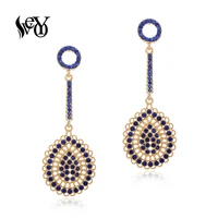 veyo full rhinestone hollow out za dangle earrings for women elegant long drop earrings fashion jewelry gift