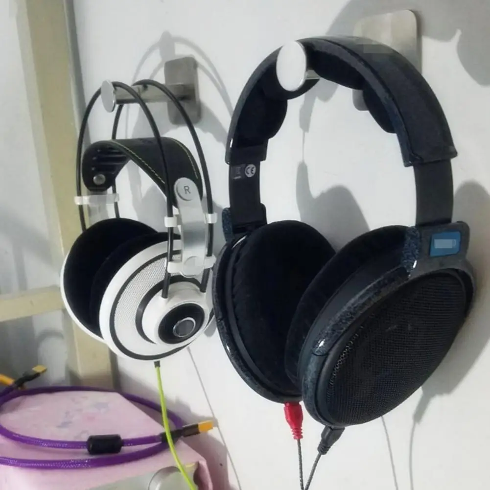 

Solid Useful Headphone Wall Mount Stand L-type Headphone Stand Universal for Home