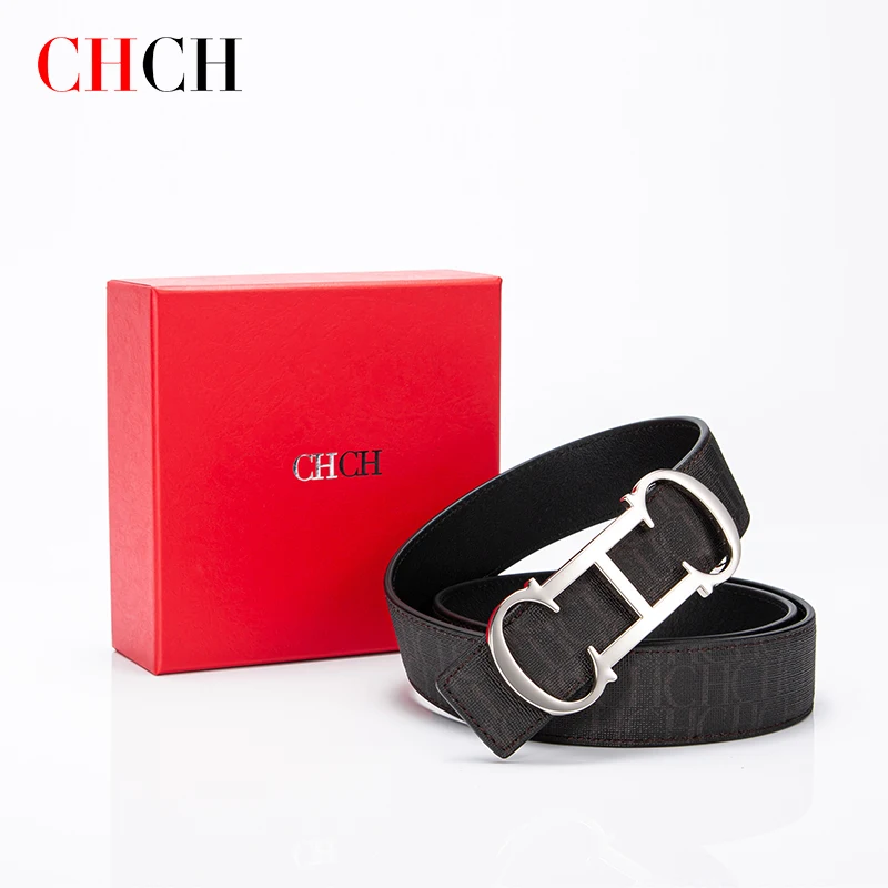 

Ремень CHCH унисекс, стильный модный роскошный Повседневный деловой пояс из воловьей кожи, 2,5 см, свободный размер