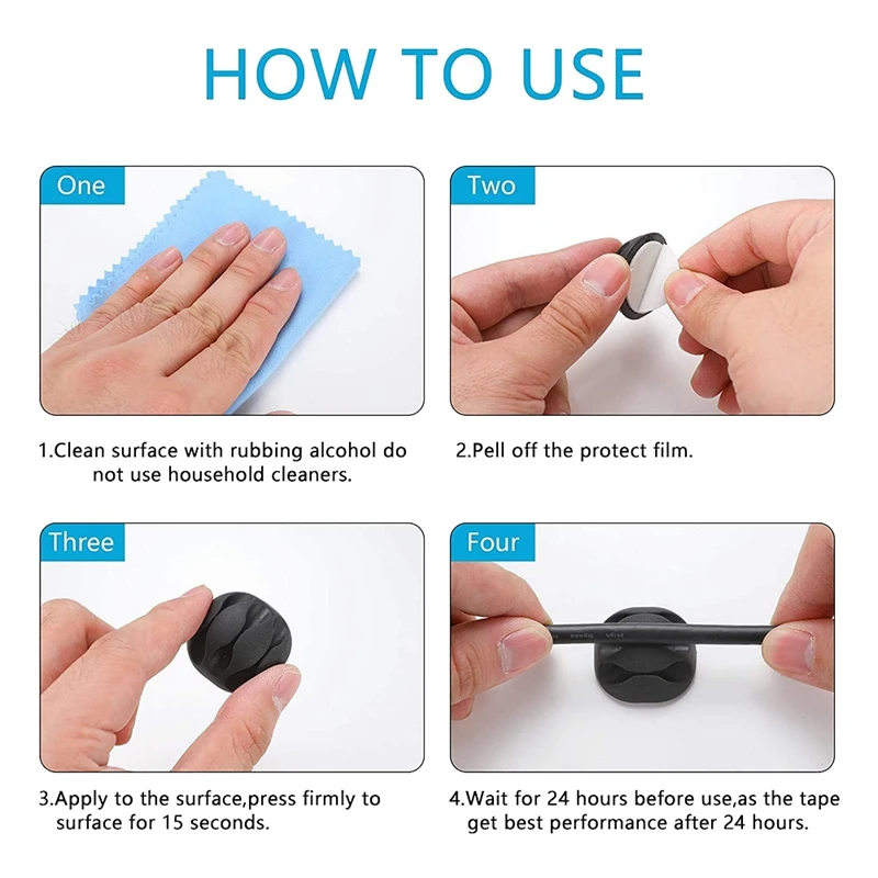 147 Pcs Cable Management Cord Organizer Kit Zip Ties Self Adhesive Clips Extension Straps | Электроника