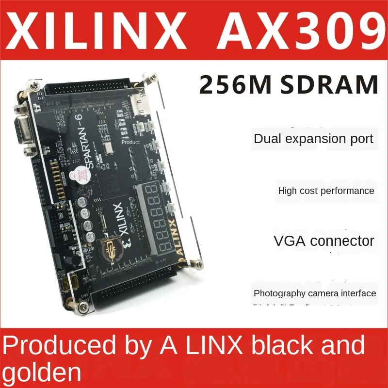 Alinx XILINX FPGA Black Gold Development Board Learning SPARTAN6 XC6SLX9 AX309 | Электроника
