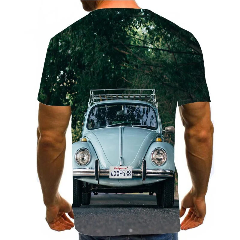 

Men's Graphic Shirt 3D Print Car T Shirt Novelty Simple Top Casual Tee US Size Unisex Clothing