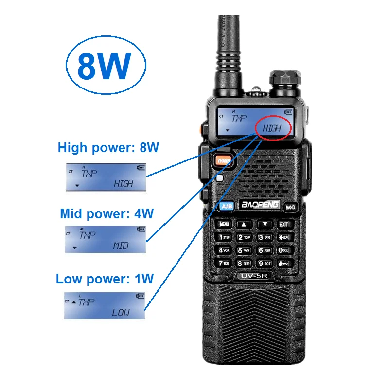 Рация BAOFENG UV-5R с большим радиусом действия VHF УВЧ СВ радиостанция 3800 мАч 2 шт. |