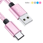 Зарядный кабель 0,20 м1 м2 м USB-C для Samsung Galaxy Z Fold 2 Note 20 Ultra 5G M31s A21s A51 5G S9 розовый зарядный шнур плетеный провод