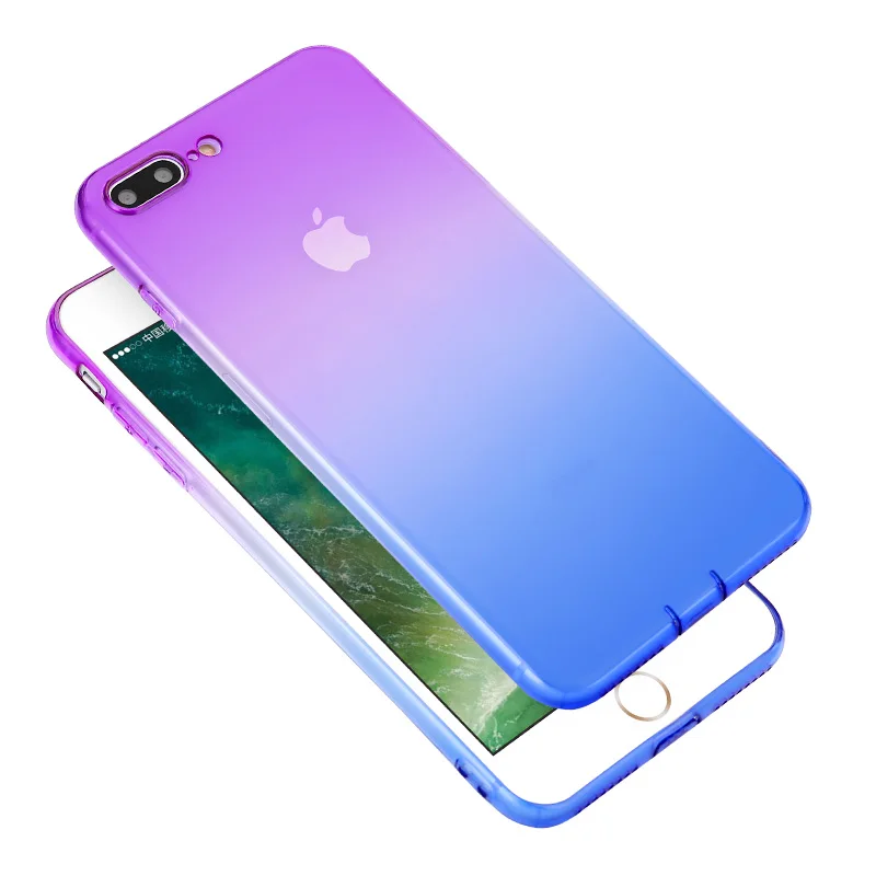 Soft TPU Rubber Dirt Resistant Phone Case For iPhone 8 plus 7plus Anti Skid Dust Plug With Lanyard Hole |