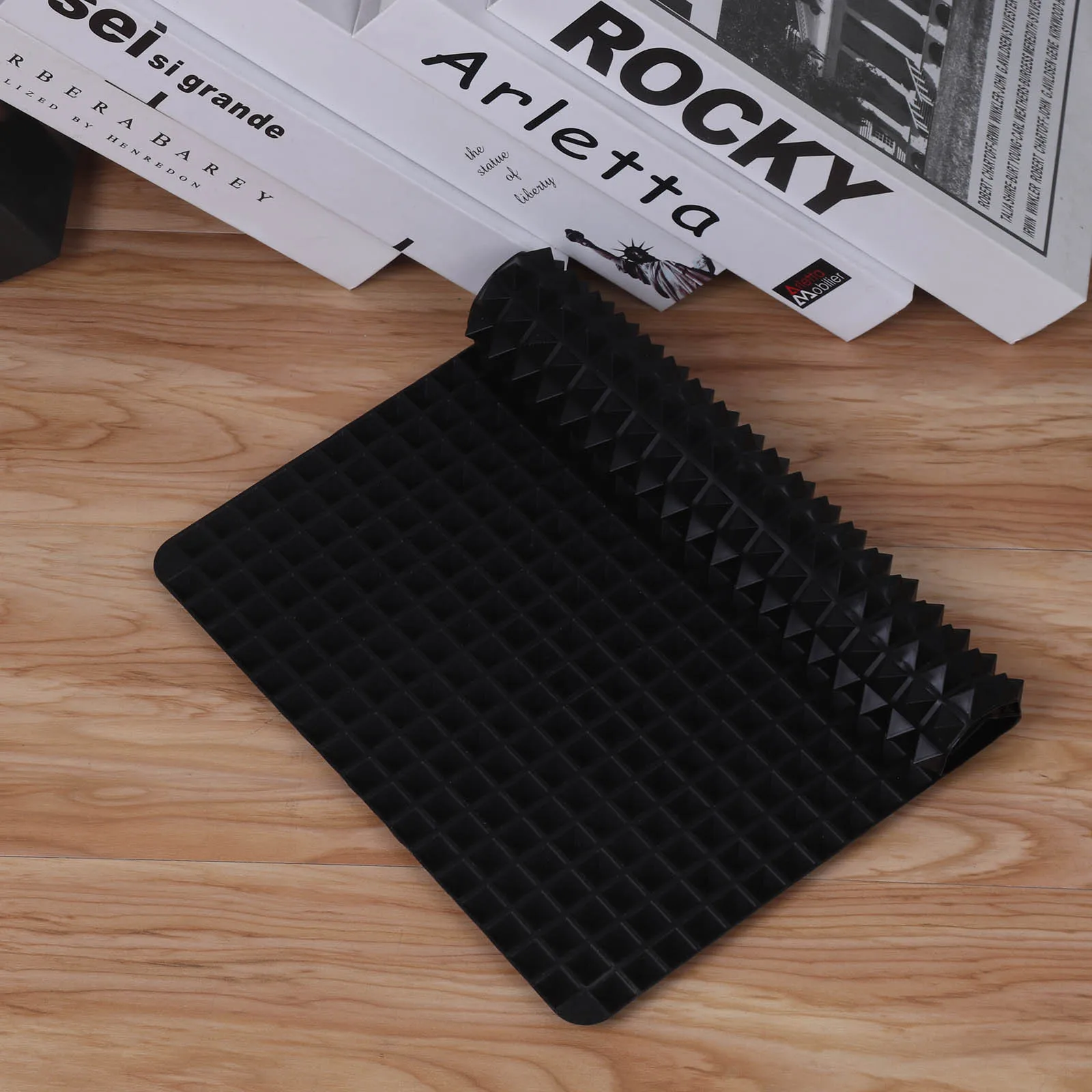 3 цвета барбекю в форме пирамиды антипригарный сжимающий жир силиконовый коврик