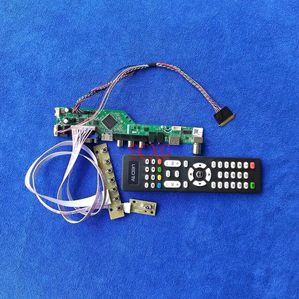 

Screen controller drive board LCD/LED DIY Kit 1600*900 40 Pin LVDS Fit N173FGE/N173O6 HDMI-compatible USB AV VGA Signal analog