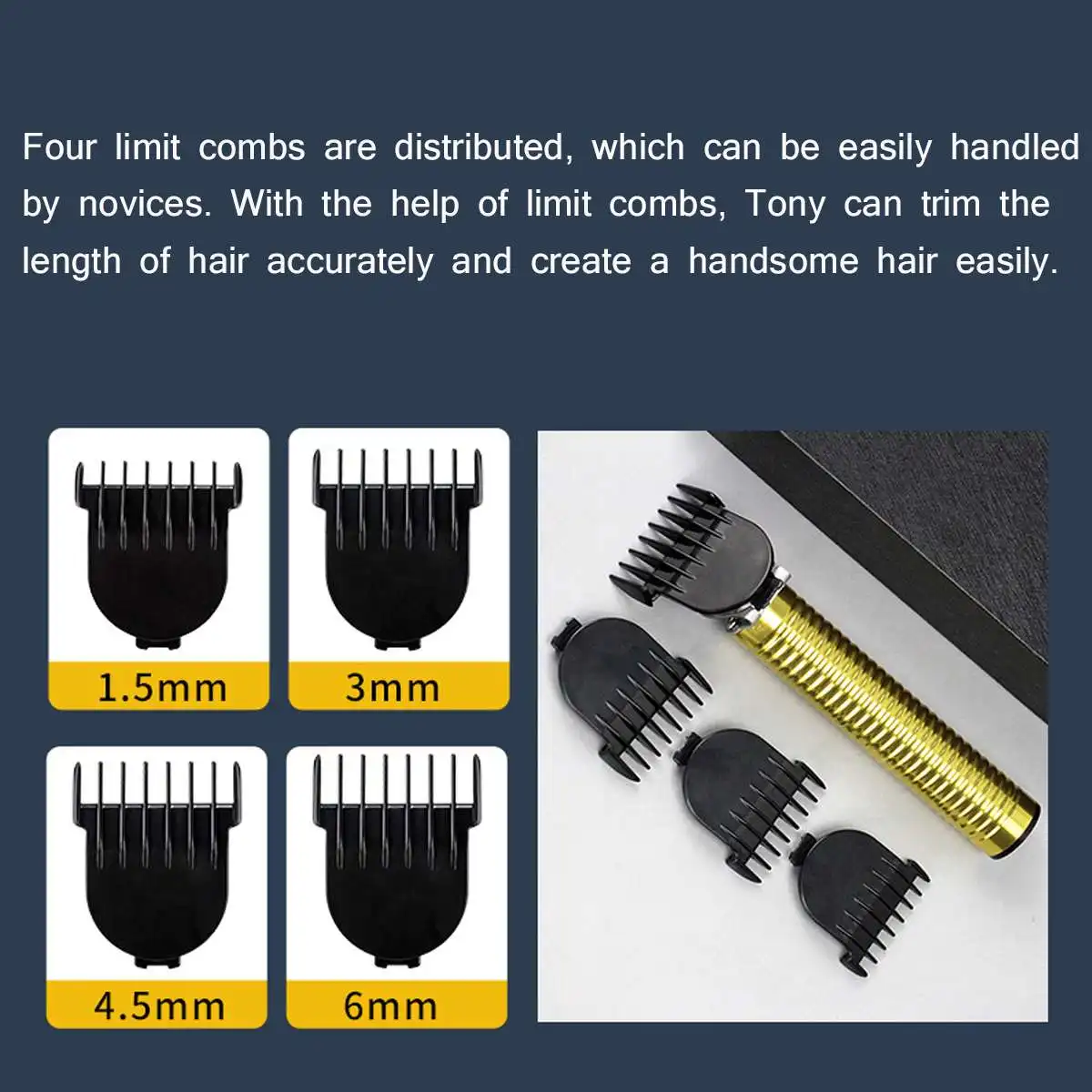 

12PCS Hair Clipper 7000 r/min Professional Men Electric USB Hair Clipper Trimmer Haircut Machine Barber Tools All Steel Head