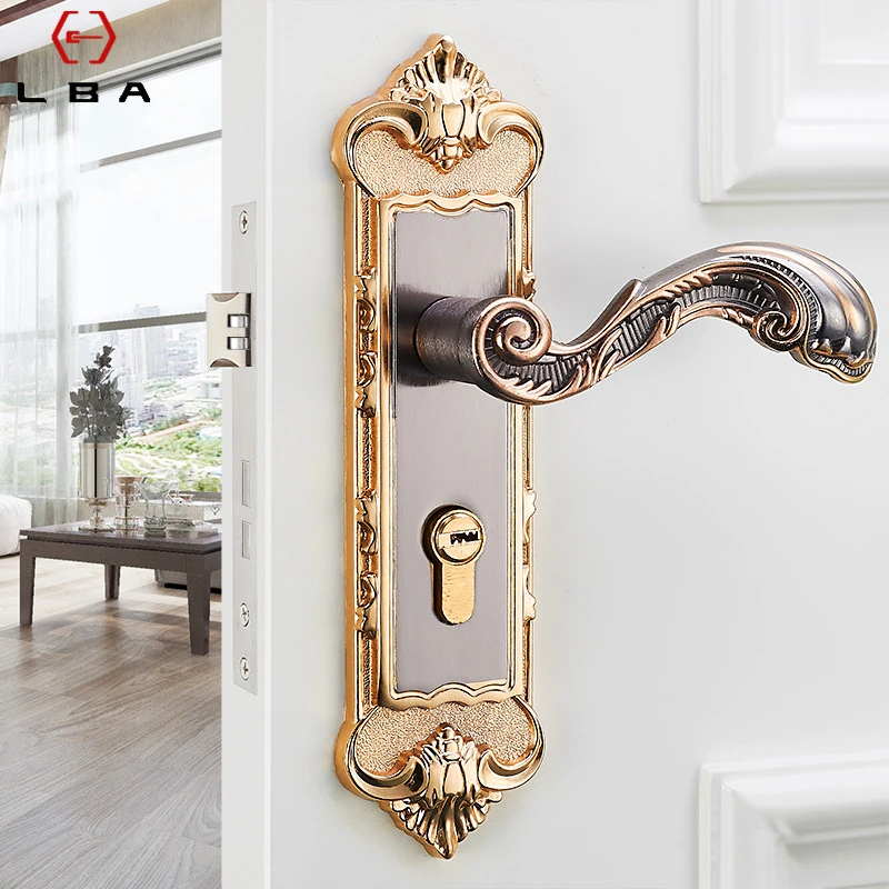 LBA Big Home Goods High Grade Personal Protection Home Door Lock European Style Aluminum Alloy Furniture Bedroom Handle Locks