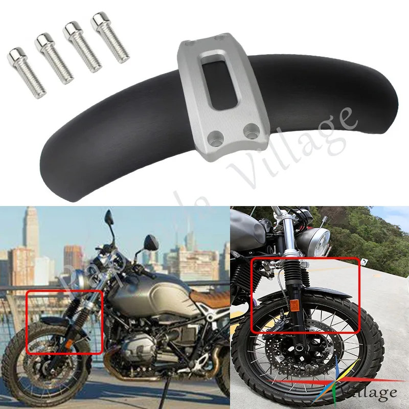 Алюминиевое переднее крыло мотоцикла обтекатель брызговика черный мотоцикл Cafe