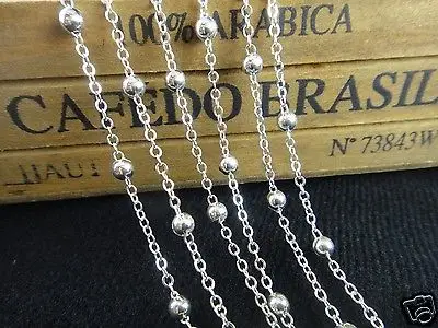 Фабричный плоский цепной трос серебристого цвета из латуни овальной связи с