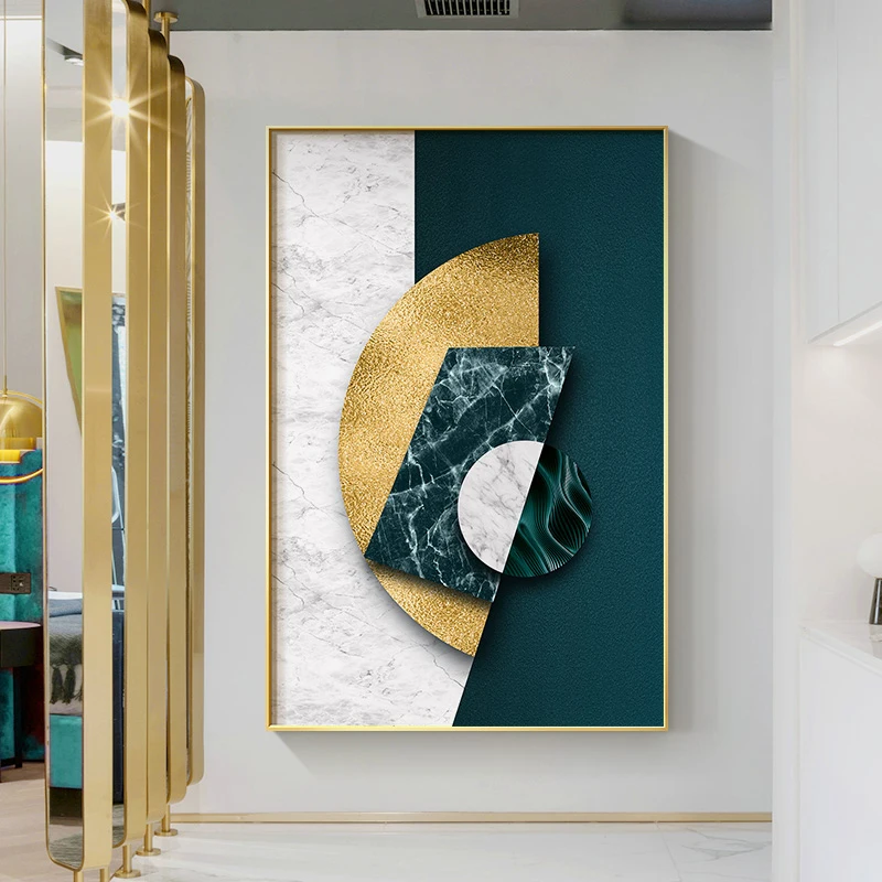 

Abstract Geometric Canvas Art Painting Print Modern Luxury Home Decor Wall Art Nordic Living Room Decoration Picture Wall Poster