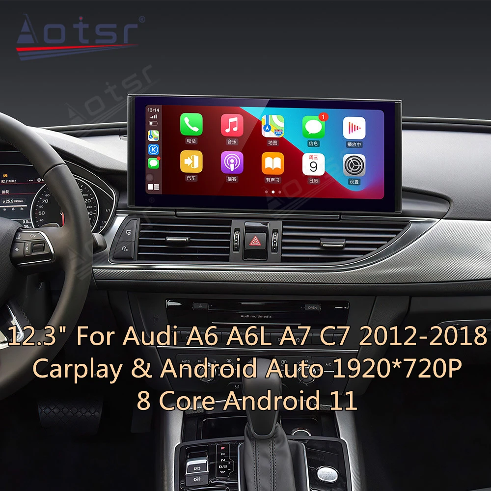 

12.3 inch Autoradio Multimedia Player For Audi A6 A6L A7 C7 2012 2014 - 2018 Android Car Radio GPS Navi Stereo Screen Head unit