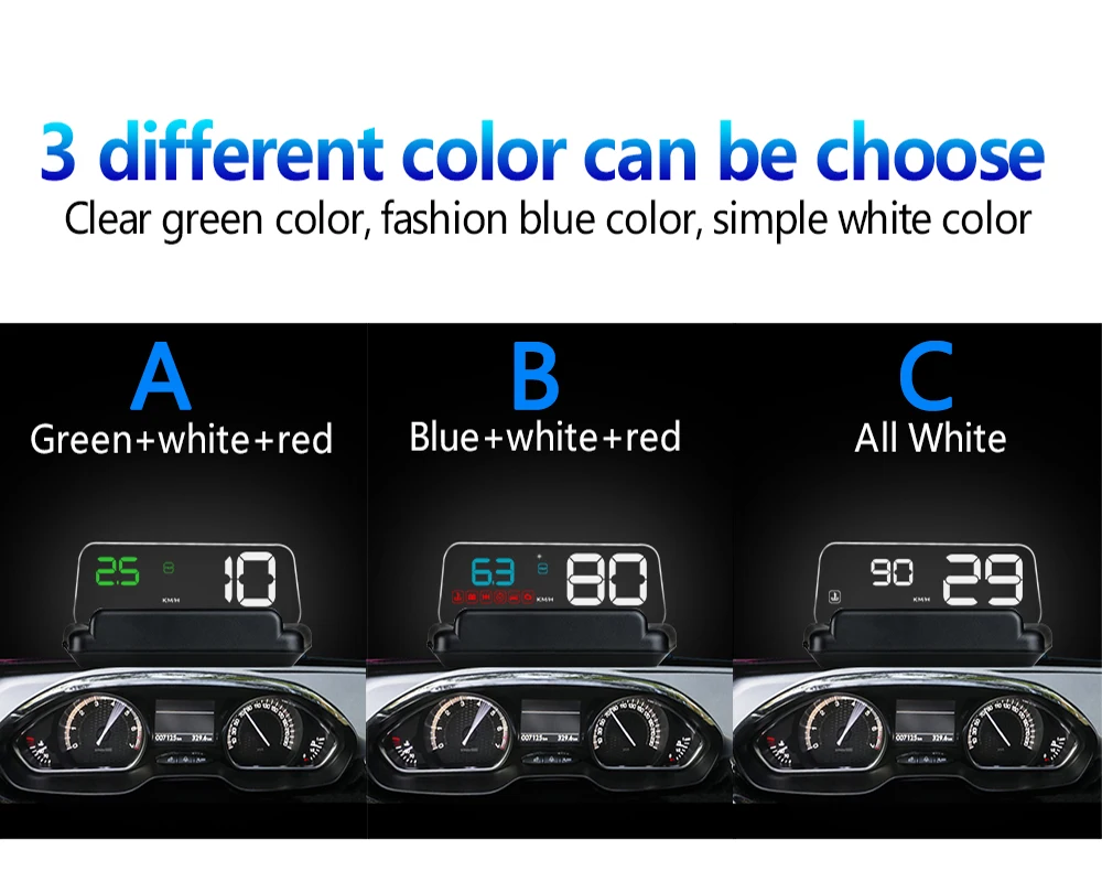 2020 новый автомобильный проектор приборной панели HUD универсальный бортовой