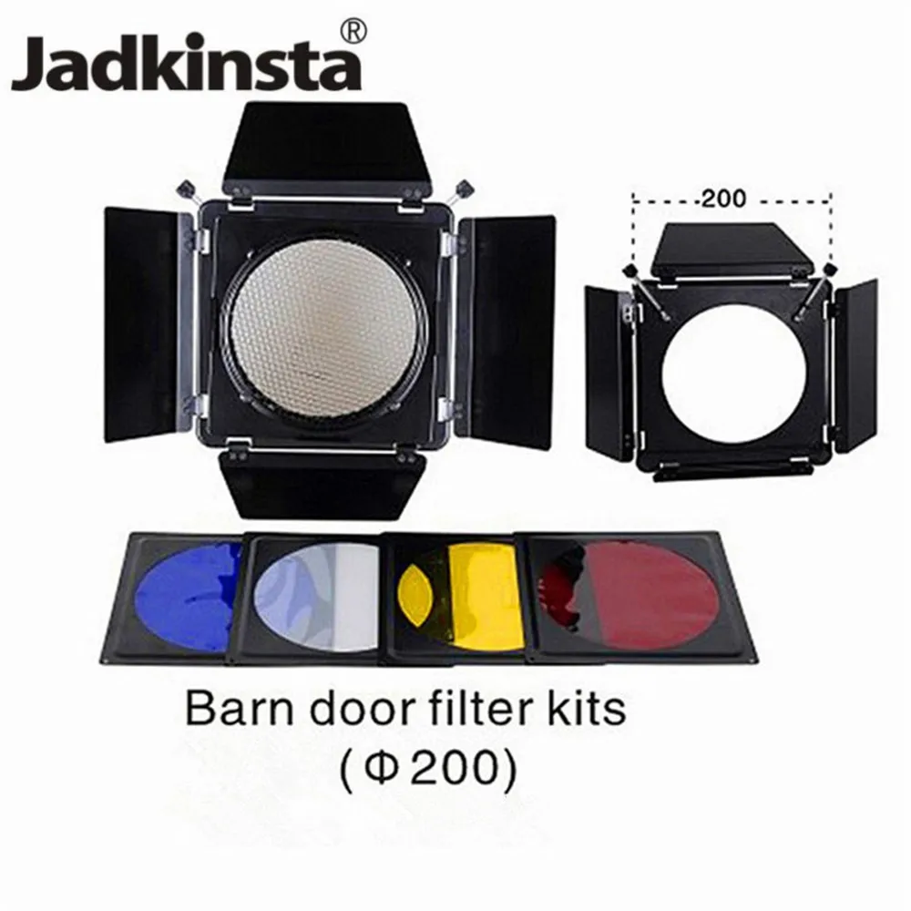 Jadkinsta фото сарай дверной фильтр наборы для Bowens крепление отражатель 200 мм Barndoor