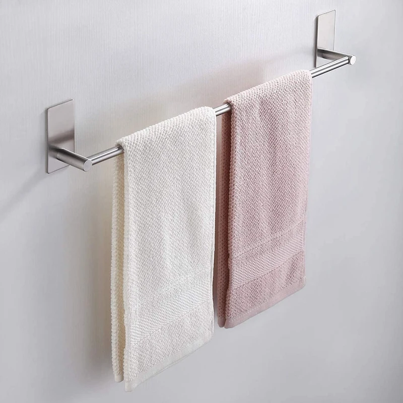 

Adhesive Extendable Towel Bar Stainless Steel Adjustable Towel Rack for Bathroom, Kitchen - Easy Installation