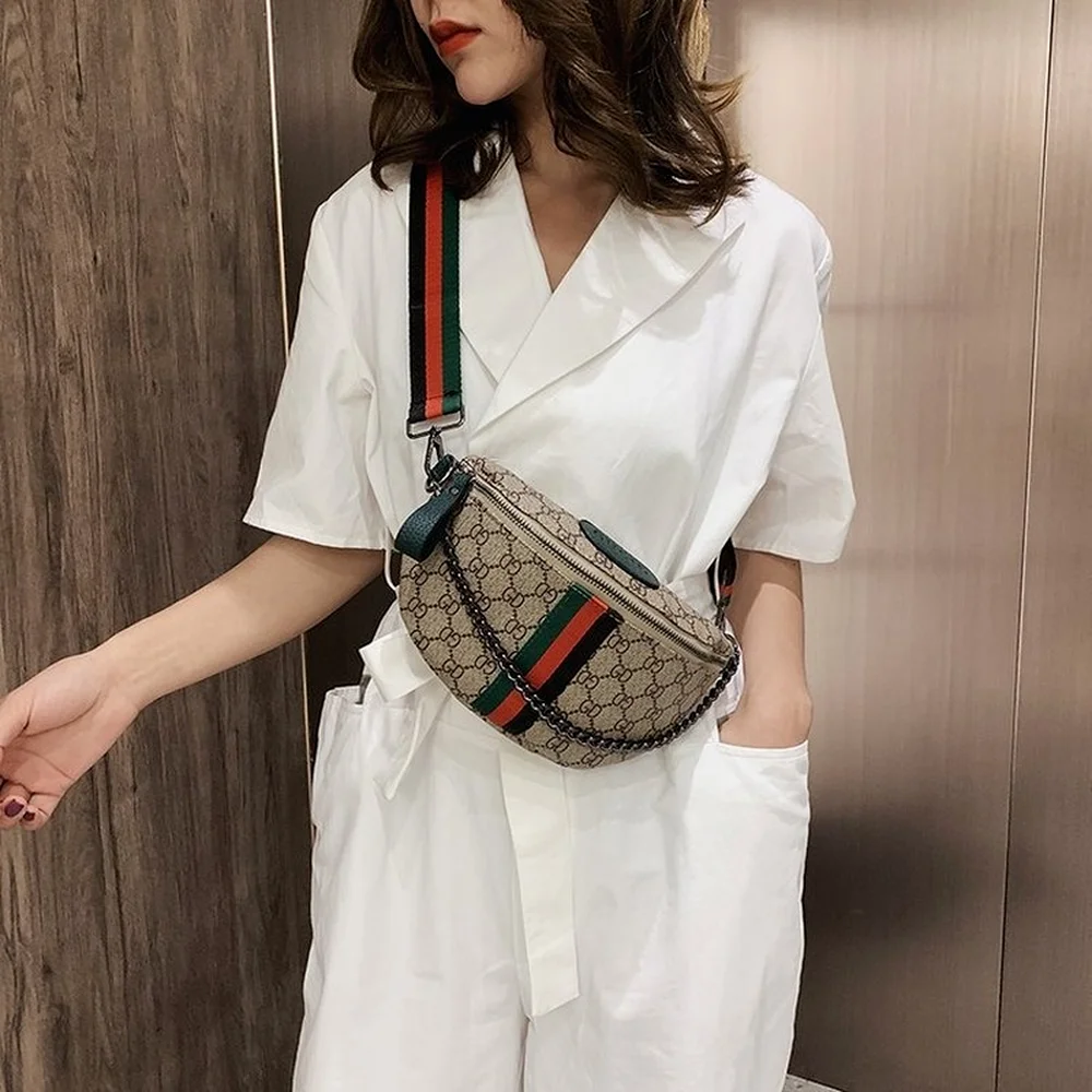 

Ladies shoulder bag 2021 luxury texture all-match crossbody chest bag classic printing small square bag designer handbag