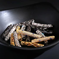 luxury golden color long spacer beads white zircon inlaid eye pattern spacer bead handmade diy bracelet accessories 2020 jewelry