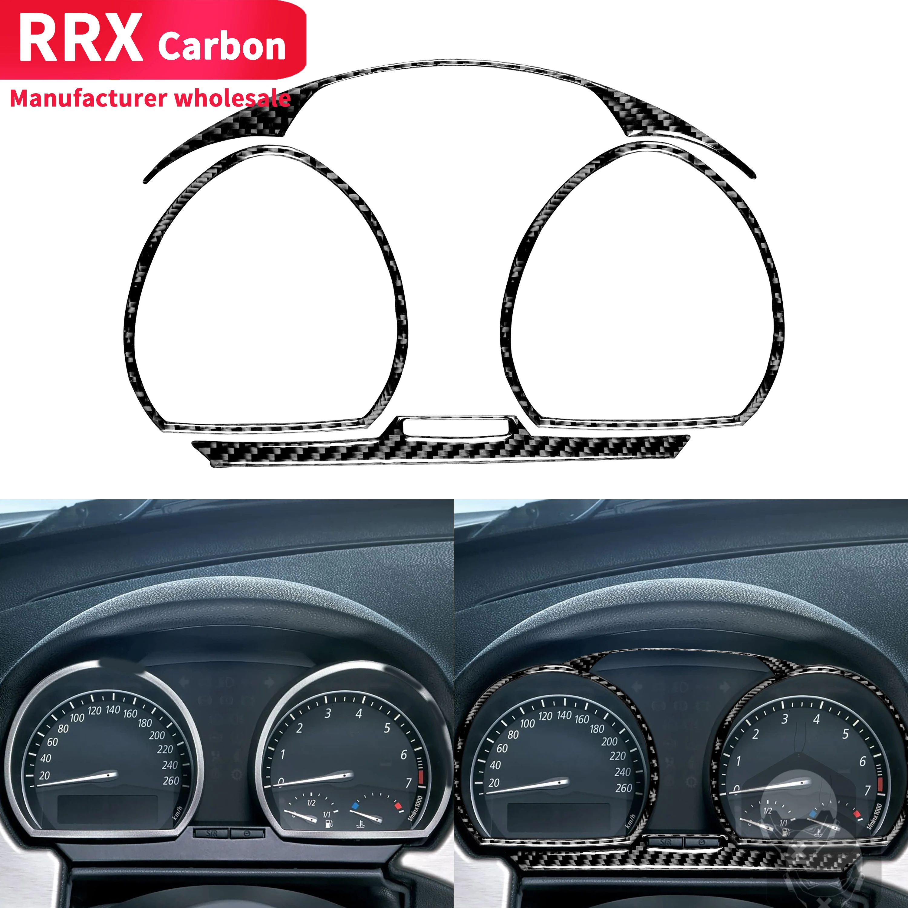 

For BMW Z4 E85 2003 2004 2005 2006 2007 Carbon Fiber Stickers Speedometer Pointer Indicator Surround Dashboard Trim Accessories