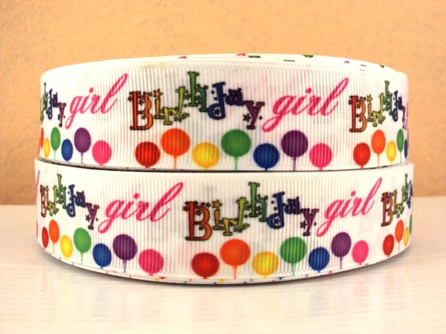 Высококачественная Полиэстеровая лента с принтом на день рождения 5 ярдов