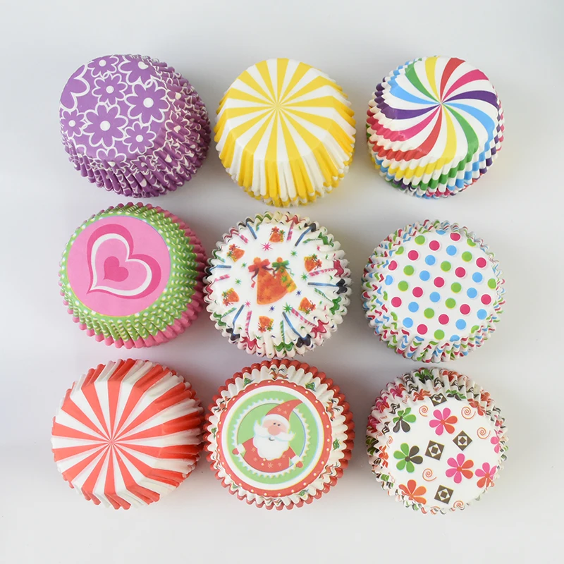 100 шт. чашки для выпечки кексов сделай сам бумажный поднос подносы кухонные