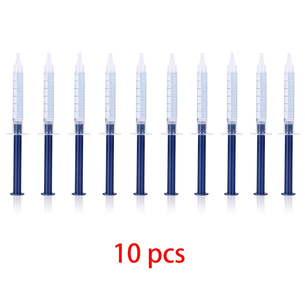 10 pcs gel 1 Набор отбеливания зубов 44% система для отбеливания зубов Уход за полостью рта гель набор отбеливатель зубов новое Стоматологическое белое оборудование светодиодный свет - Цвет: 10 pcs gel