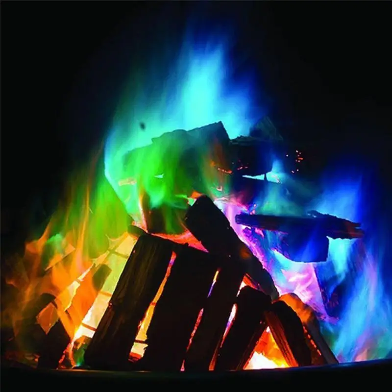 

Colorful Flames Powder Suitable For Bonfire Fireplace Coloured Pyrotechnics Trick Outdoor Camping Hiking Survival Tools
