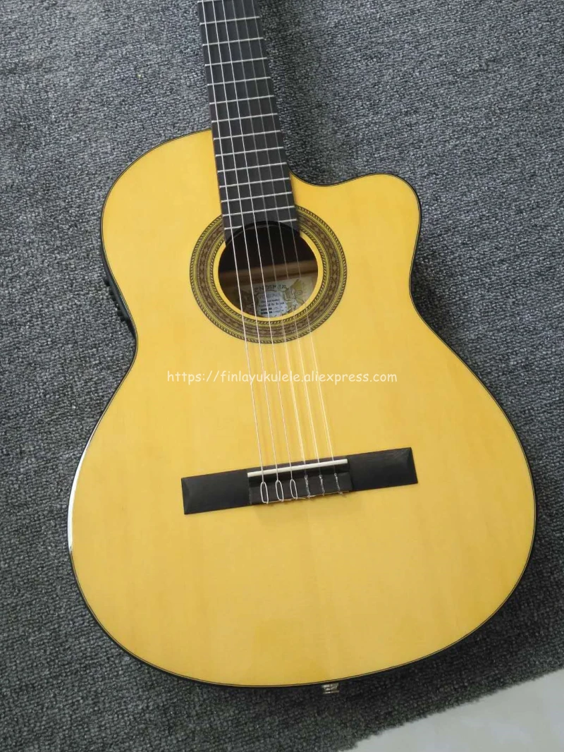 Профессиональная 39 дюймовая электрическая акустическая гитара фламенко с