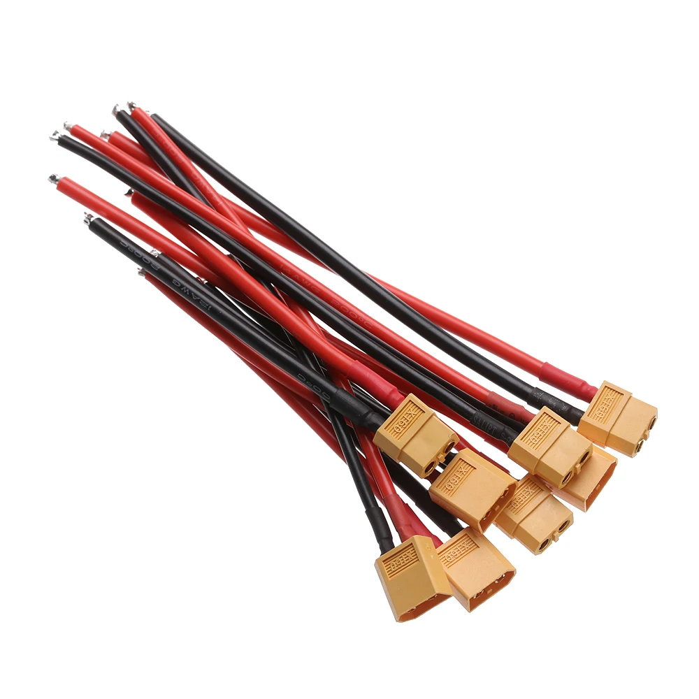 Штекерный разъем папа с силиконовым проводом 12 AWG/14 AWG кабель XT60 двойной
