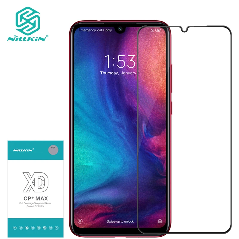 Nillkin Curve закаленное стекло для Xiaomi Redmi Note 7 и Note7 Pro XD CP+ MAX Анти-взрыв полное покрытие Защитная пленка для экрана