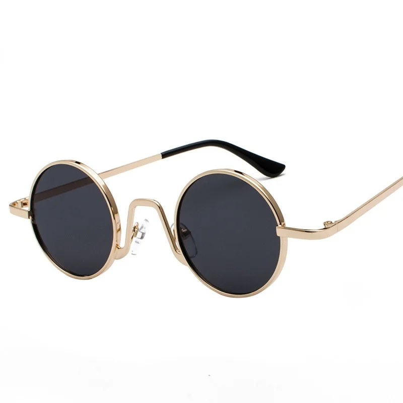 

Новинка 2021, модные популярные стильные круглые солнцезащитные очки в стиле стимпанк, Женские винтажные брендовые дизайнерские ретро зерка...