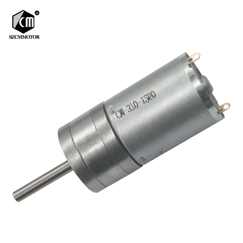 6v 12v 24v 16rpm to 1360 rpm micro low speed small gear motor with long output shaft 25mm*4mm
