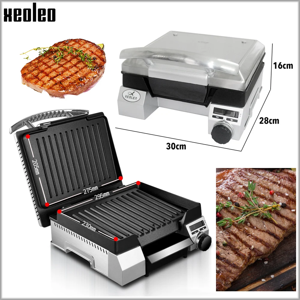 xeoleo beef steak machine commercial griddle electric griddle grill household non stick pan steak machine max temperature 270 free global shipping