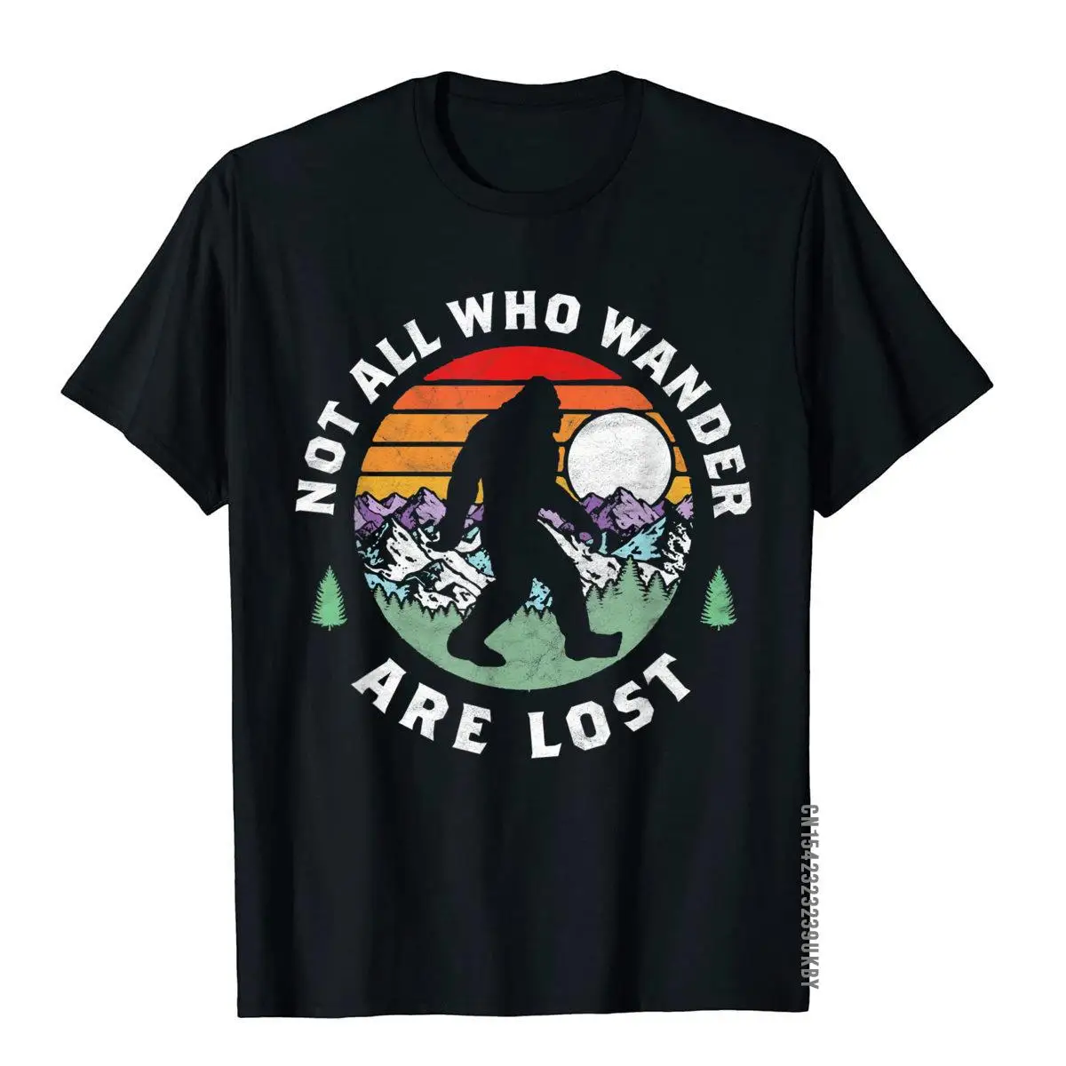 

Not All Who Wander Are Lost Bigfoot Nature Outdoor T-Shirt Cotton Party T Shirt Coupons Boy T Shirts Normal
