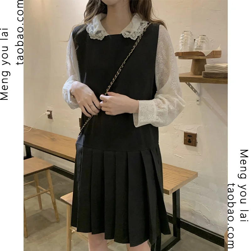 

Женское вечернее платье средней длины, с длинным рукавом