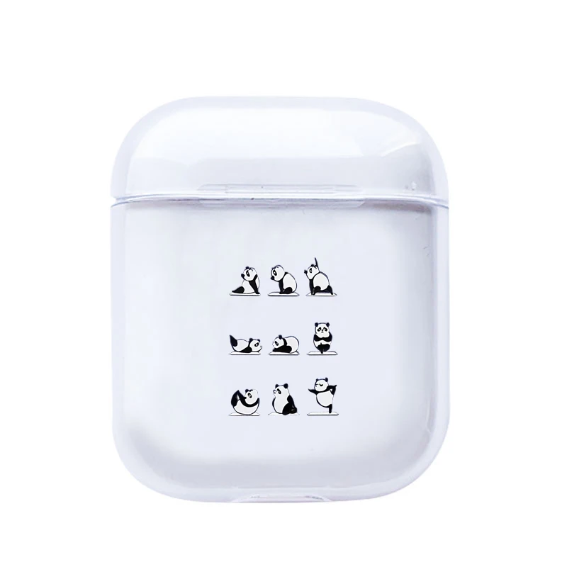 I200500 Чехол s для Airpods с милой пандой, окрашенный прозрачный мягкий силиконовый чехол s для AirPods 1/2 чехол, защитный чехол, беспроводной чехол для наушников - Цвет: I200500