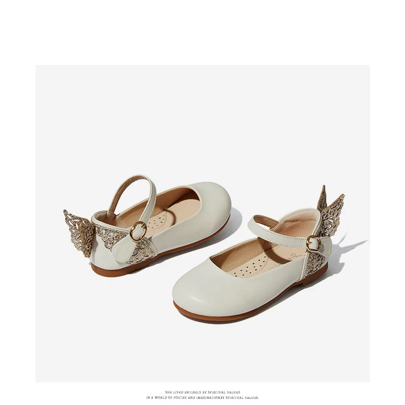 Весна 2020 детская обувь с бабочками принцессы на плоской подошве для маленьких