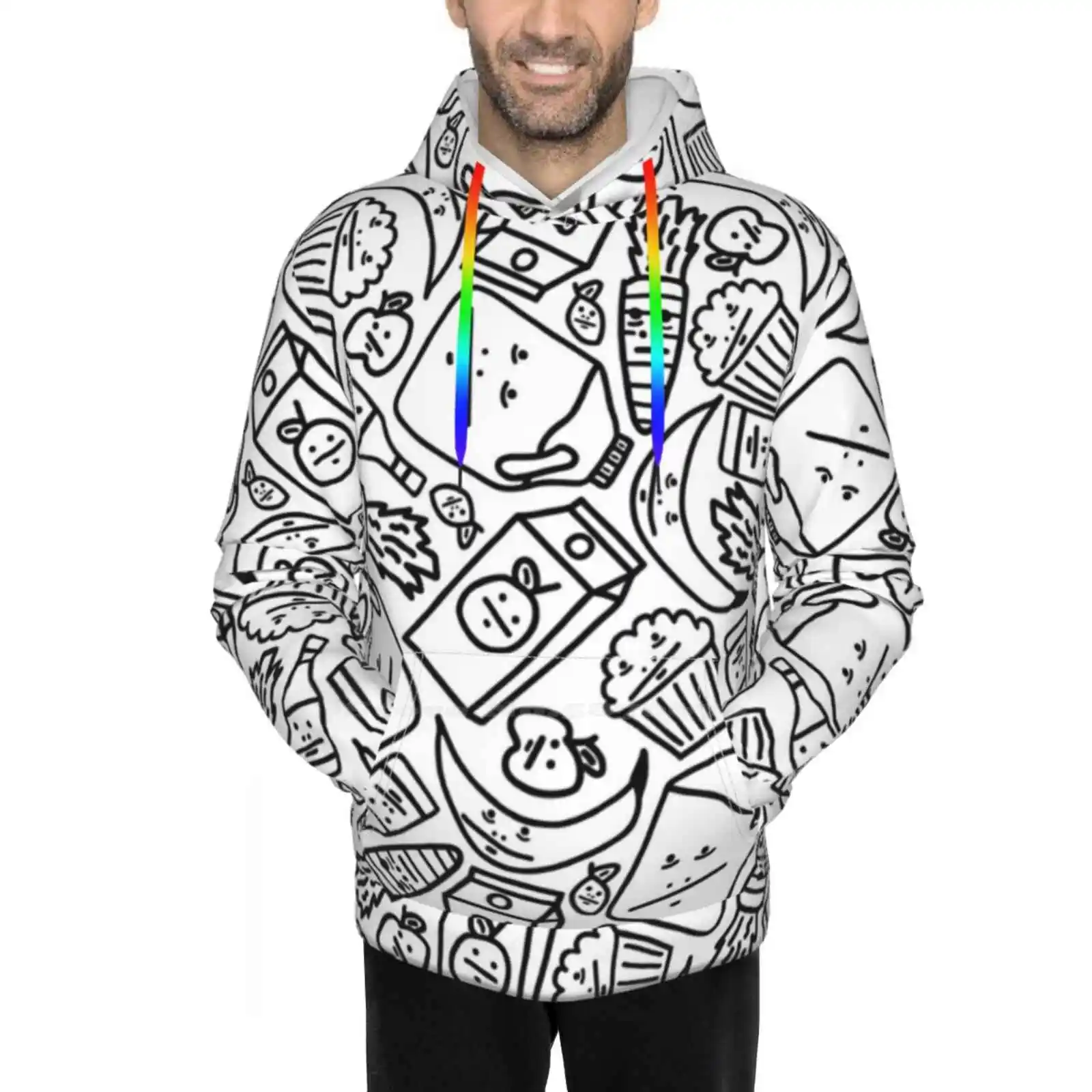 Свитшот с 3D принтом для продуктов | Мужская одежда