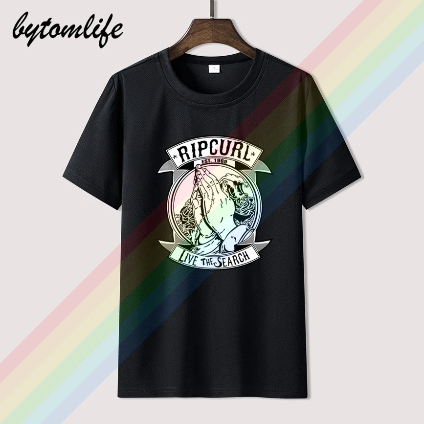 

2021 Fashion Rip Hands Merger Curl Logo Men Women Summer 100% Cotton Black Tees Male Newest Top Popular Normal Tee Shirts Unisex