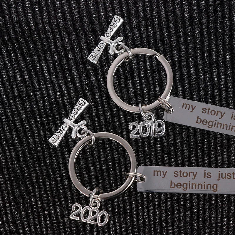 Выпускной брелок из нержавеющей стали брелок "my Story Is Just Beginning" Выгравированный вдохновляющий брелок подарок студенту