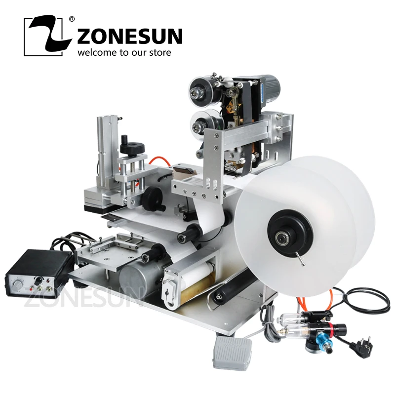 ZONESUN LT-60D полуавтоматическая этикетировочная машина для плоских поверхностей