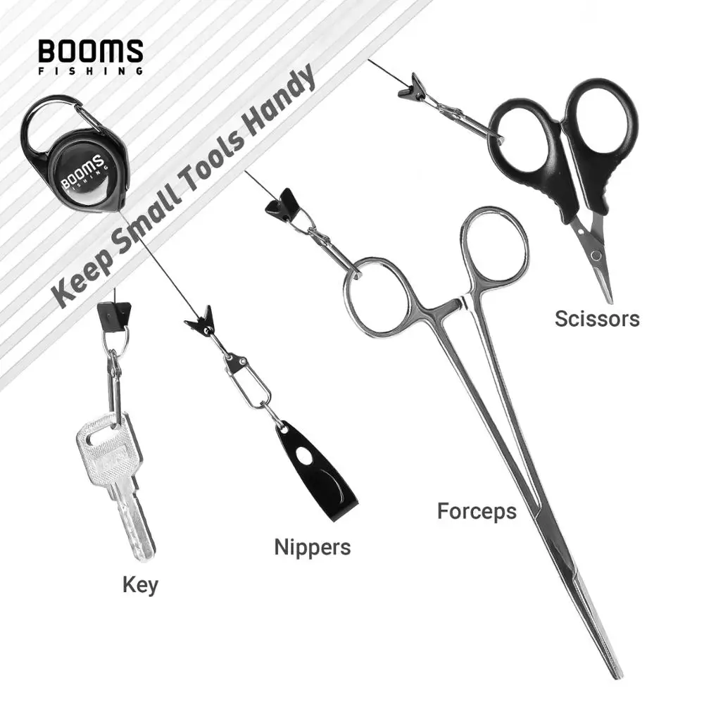 Booms Fishing RG1 Retractable Badge Holder / Retractable Lanyard