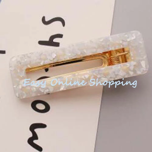Новинка 2019 женские прямоугольные зажимы для волос в виде водной капли жестяная