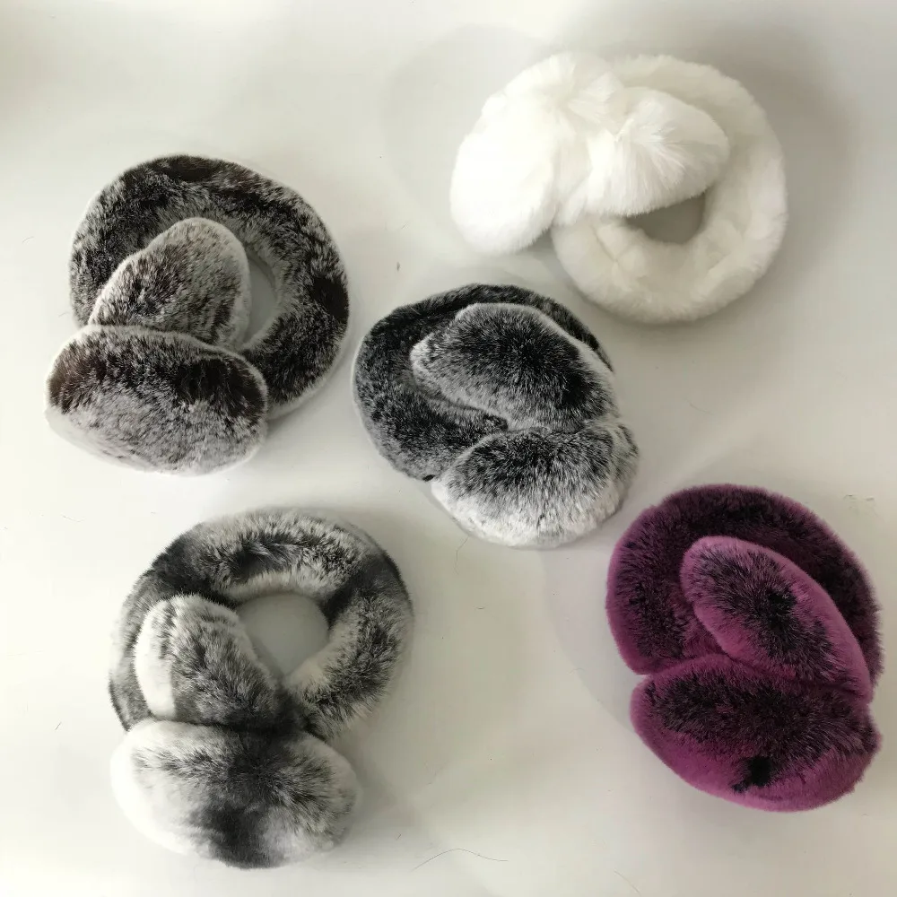 

Rabbit Fur Winter Earmuff Warm Ear Protector Fu